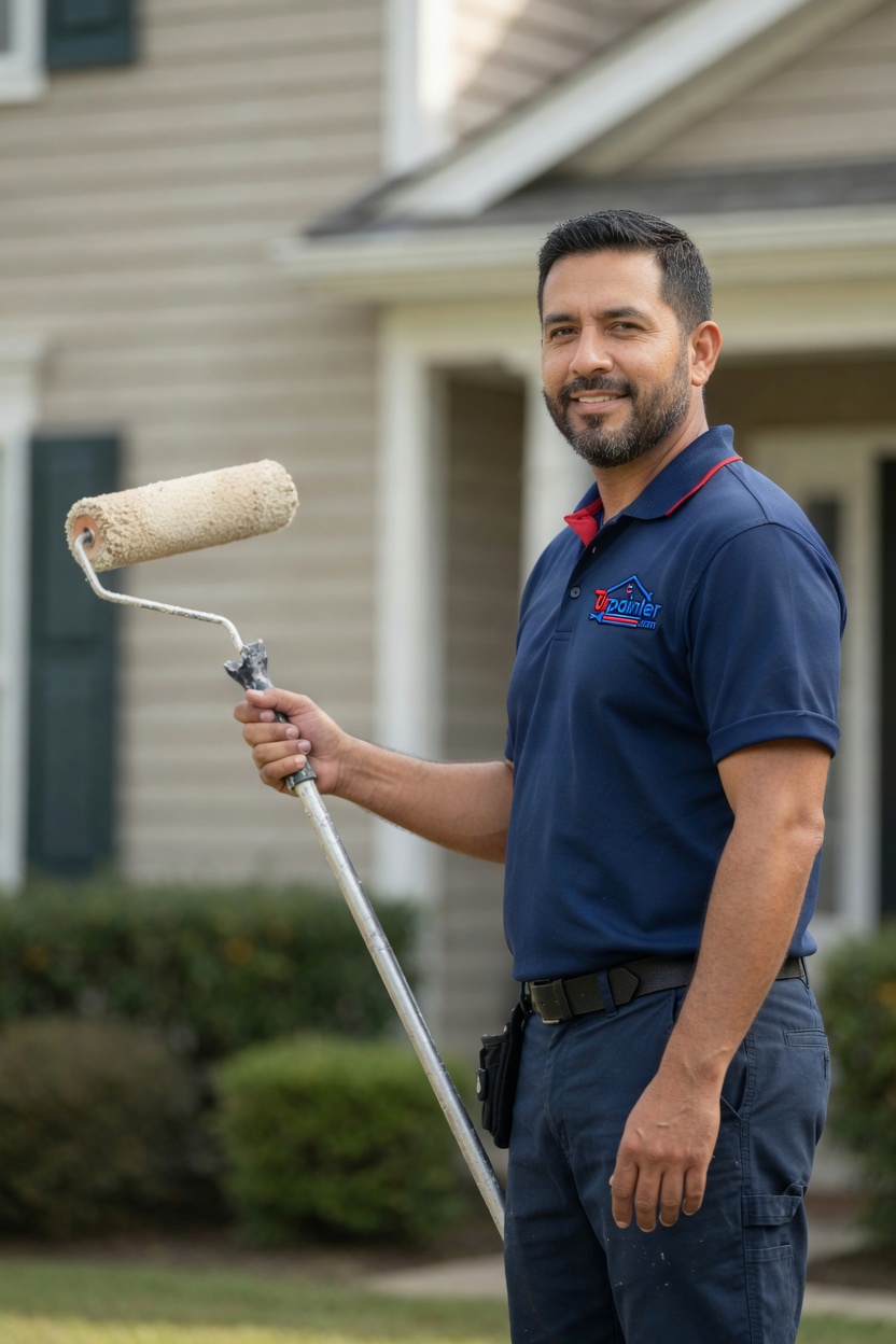 UR Painter crew member with roller